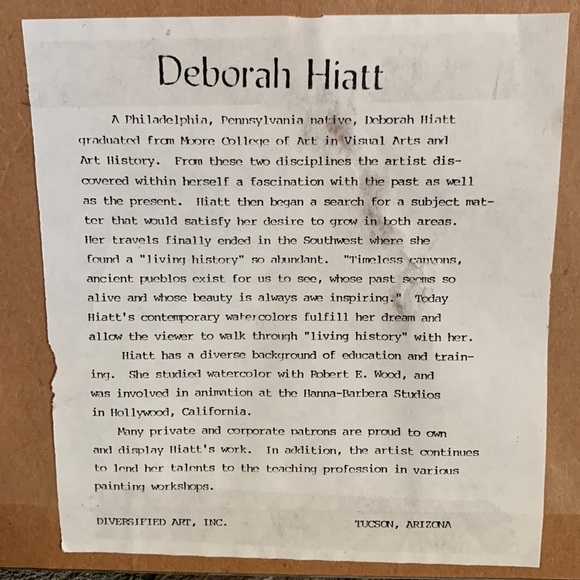 🔥American Southwest lithograph depicting Pueblo Indian White Adobe Village 🖼️ - Picture 5 of 5